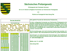 Tablet Screenshot of polizeirecht-sachsen.de